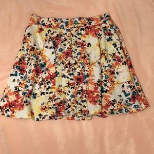 Multicolored Floral Skirt